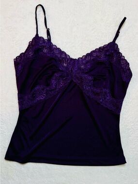 Express Medium Purple Lace-Trim Cami